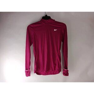 Nike Dri-Fit Running  Women's Fuchsia  Pink Hooded Pullover Activewear  Top Sz M
